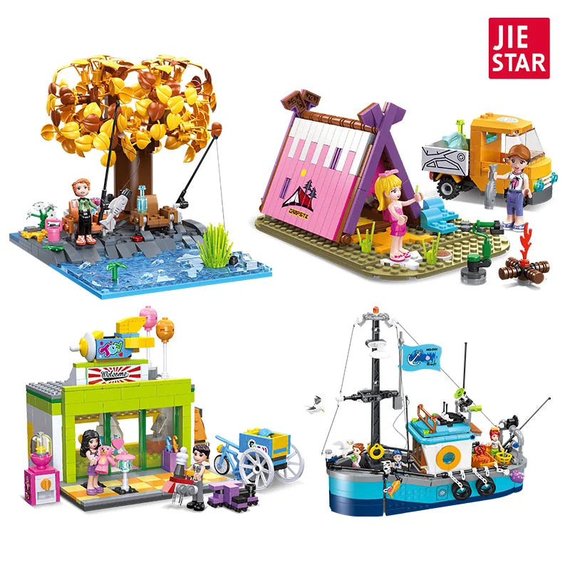 JIESTAR Ensemble de 4 figurines de filles (JS-59243) - prix | Brick Broker