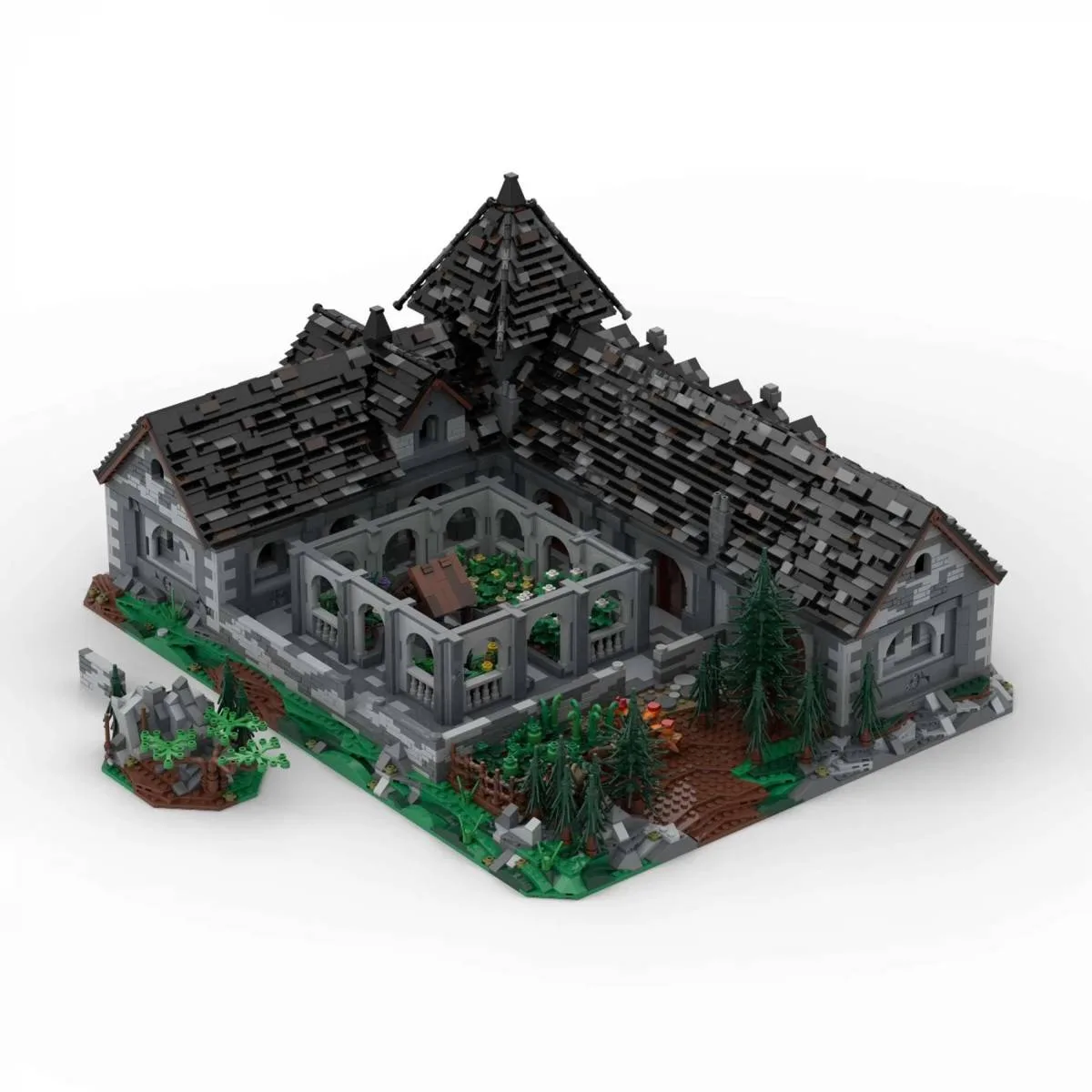 BlueBrixx Monastère de Blaubrunn - Le Cloître (BB-109065) - prix | Brick Broker