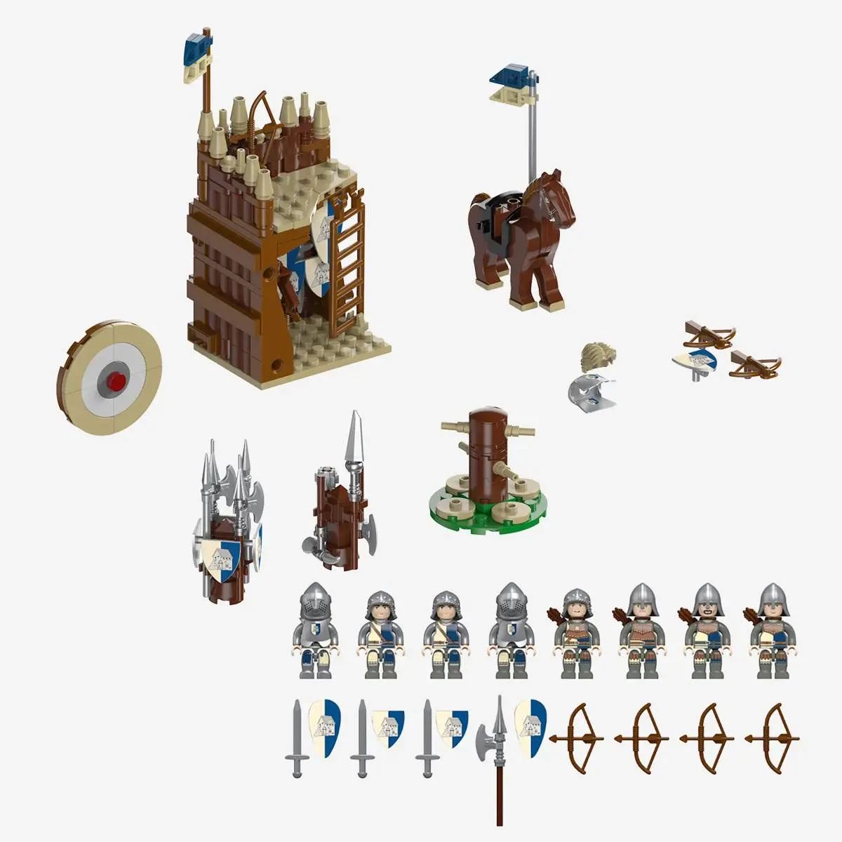 BlueBrixx Paquet de minifigures Château de Blaustein - Gardes (BB-108685) - prix | Brick Broker
