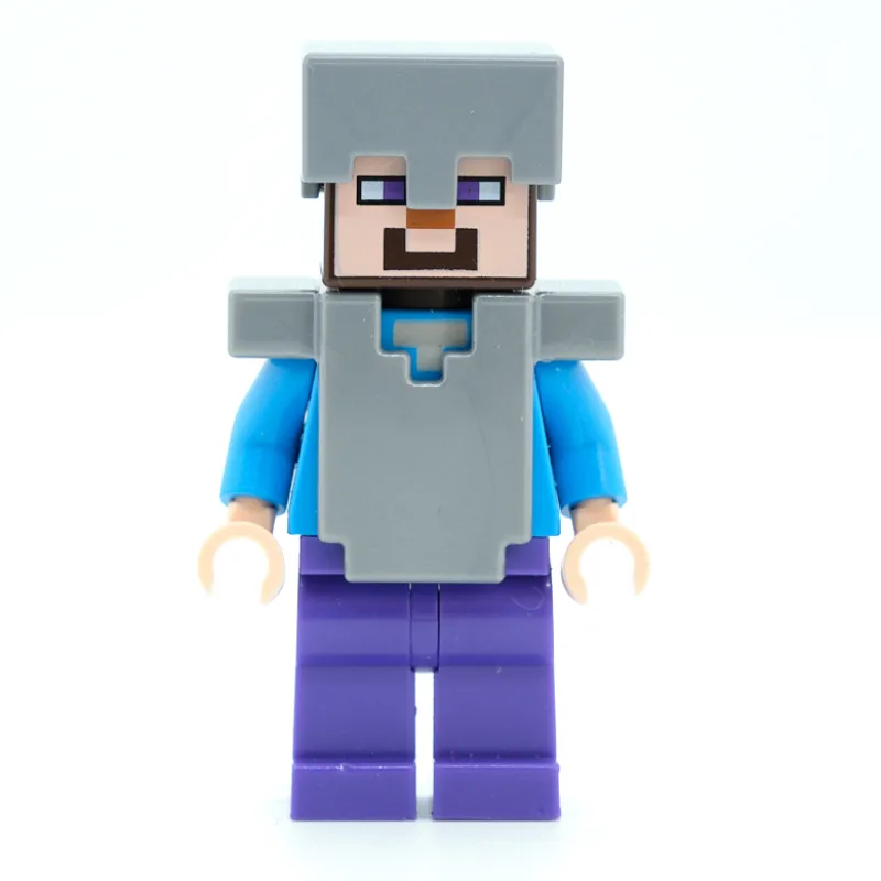 Steve in Flat Silver Helmet and Armor — dans quels sets LEGO ? (fig-006482) | Brick Broker