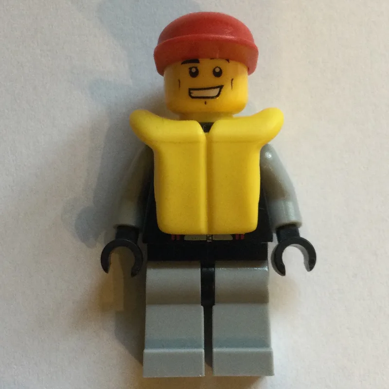 Lifeguard, Black and Gray Wetsuit, Red Cap, Y… — minifigurine LEGO | Brick Broker