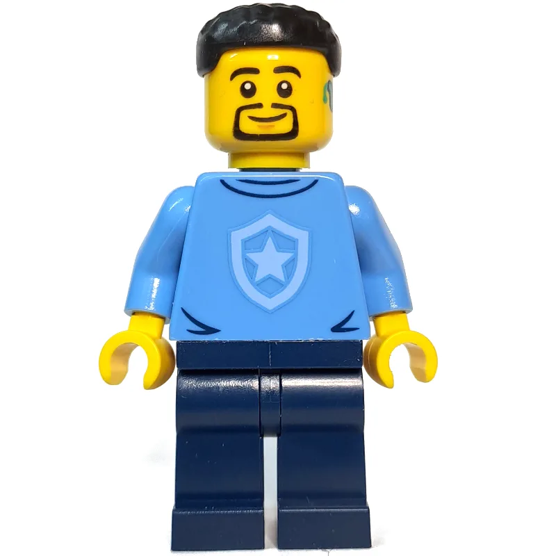 Police Officer, Sweater with Police Badge, Bl… — minifigurine LEGO | Brick Broker