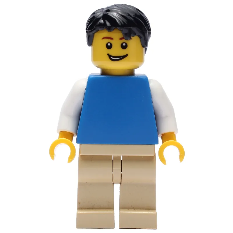 Blue Torso, Tan Legs, Black Hair — dans quels sets LEGO ? (fig-000427) | Brick Broker