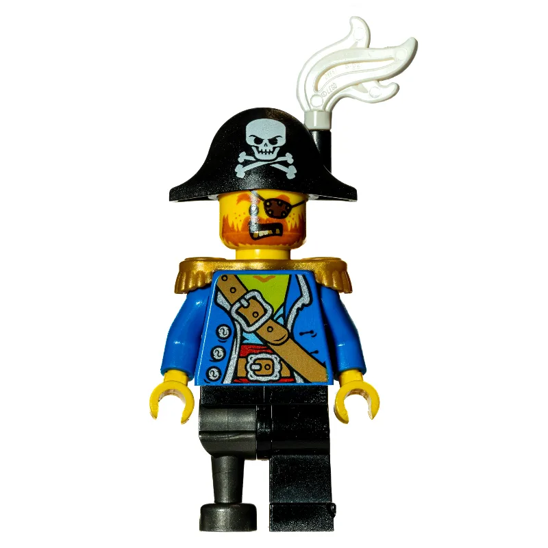 Pirate Captain, Blue Jacket, Peg Leg, Bicorne… — minifigurine LEGO | Brick Broker