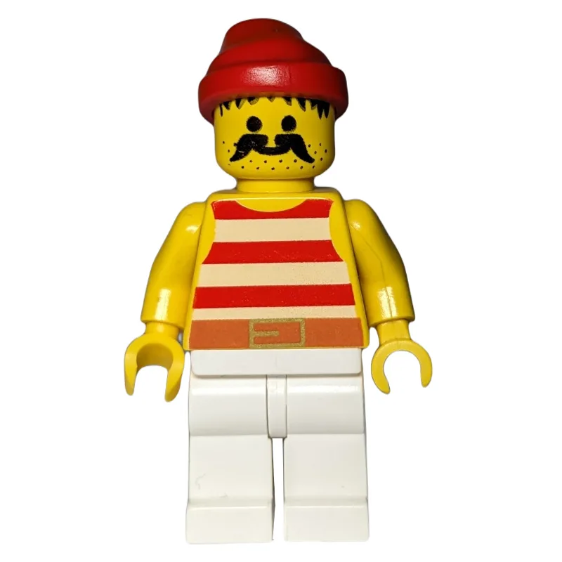 Pirate - Red Stripes, White Legs, Red Bandana… — minifigurine LEGO | Brick Broker