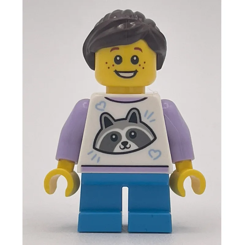Kid, White Torso, Dark Azure Legs, Dark Brown… — minifigurine LEGO | Brick Broker
