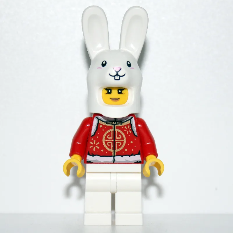 Red Torso, White Legs, White Bunny Mask — minifigurine LEGO | Brick Broker
