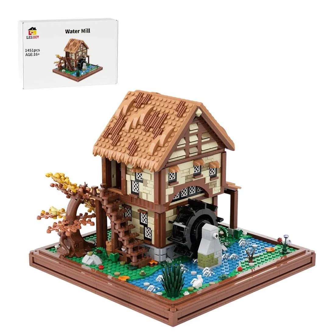 LesDiy Moulin à eau - Diorama de village médiéval (LESDIY-3703835) - prix | Brick Broker