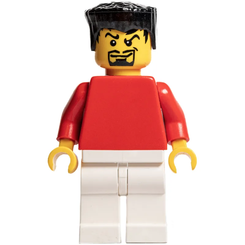 Soccer Player Red Plain Torso, White Legs 2 — minifigurine LEGO | Brick Broker
