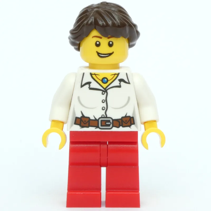 White Torso, Red Legs, Dark Brown Hair — dans quels sets LEGO ? (fig-009385) | Brick Broker