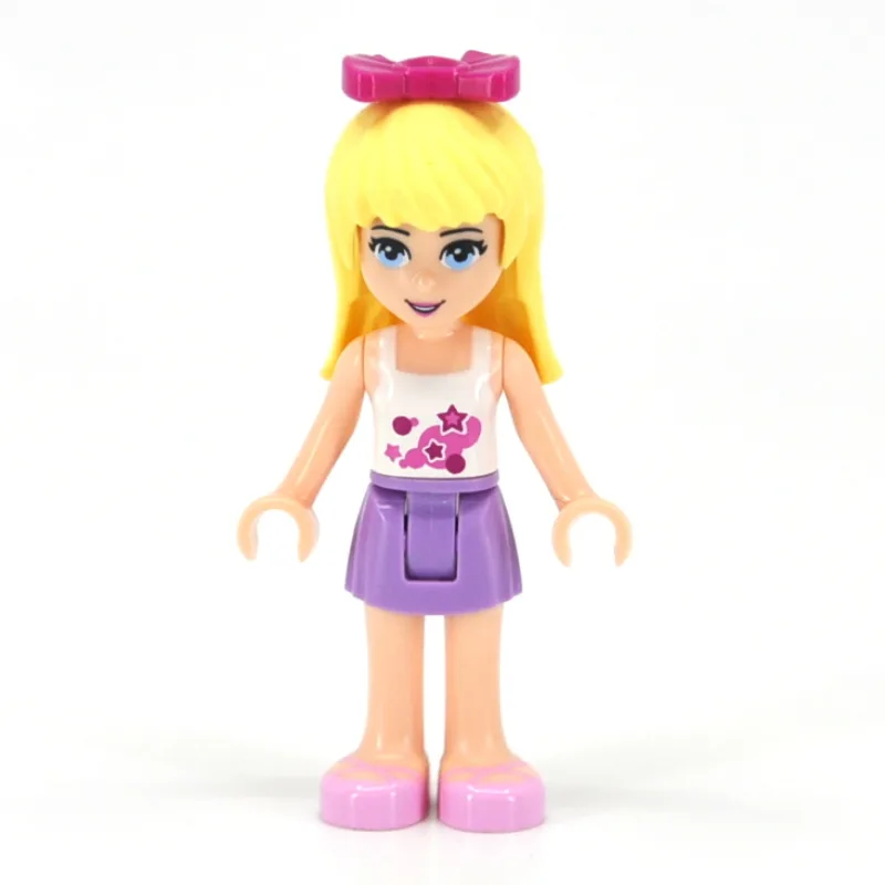 Stephanie - White Top, Medium Lavender Skirt — minifigurine LEGO | Brick Broker