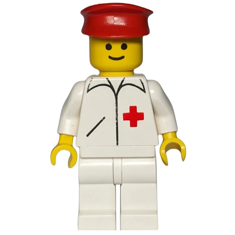 Doctor, White Jacket with Red Cross, White Le… — minifigurine LEGO | Brick Broker
