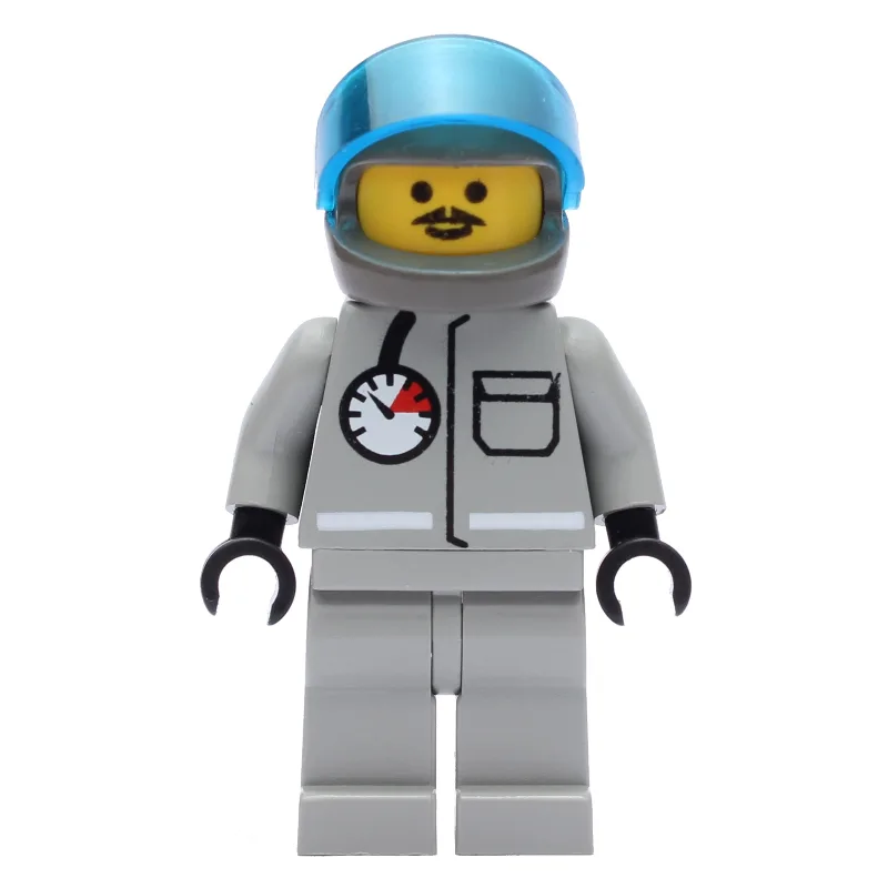 Fireman, Light Gray Fire Suit with Gauge and… — minifigurine LEGO | Brick Broker