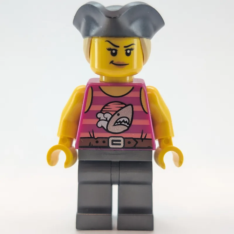 Race Driver - Magenta Torso, Pearl Titanium L… — minifigurine LEGO | Brick Broker