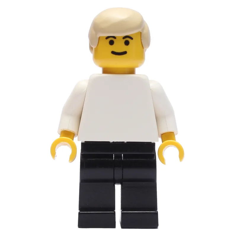 Soccer Player White Torso, Black Legs, Tan Ha… — minifigurine LEGO | Brick Broker
