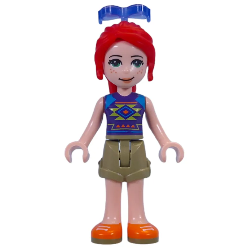 Mia - Dark Purple Top, Olive Green Skirt, Sun… — minifigurine LEGO | Brick Broker