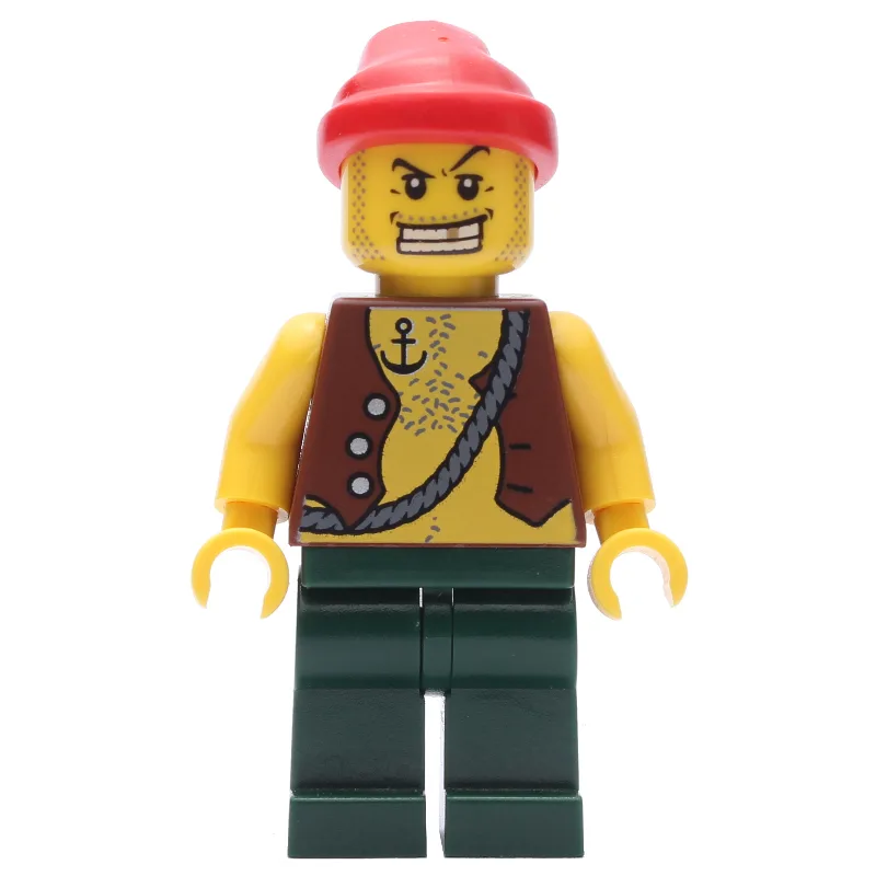 Pirate - Anchor Tattoo, Dark Green Legs, Red… — minifigurine LEGO | Brick Broker