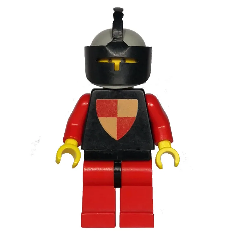 Knight (Quartered Shield) - Red Legs, Black V… — minifigurine LEGO | Brick Broker