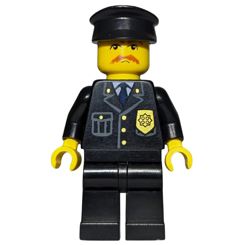 Policeman, Black Jacket with Pocket and Badge… — minifigurine LEGO | Brick Broker