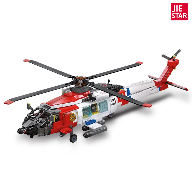JIESTAR Modèle d'hélicoptère de sauvetage MH-60T Eagle (JS-61048) - prix | Brick Broker