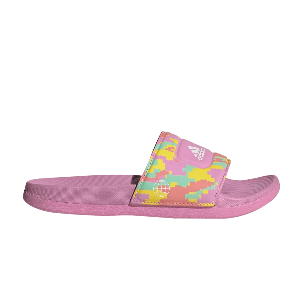 Sandales adidas Adilette Slide J x LEGO (Camouflage - Bonheur Orchidée) - Enfants (HP7596-1) - prix | Brick Broker