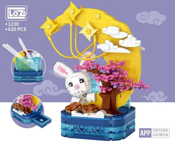LOZ Porte-stylo lapin de la lune (LOZ-1230) - prix | Brick Broker