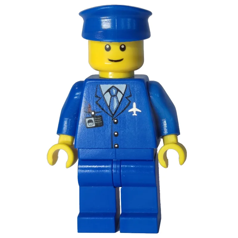 Pilot, Blue Jacket with Plane Logo and Blue T… — minifigurine LEGO | Brick Broker
