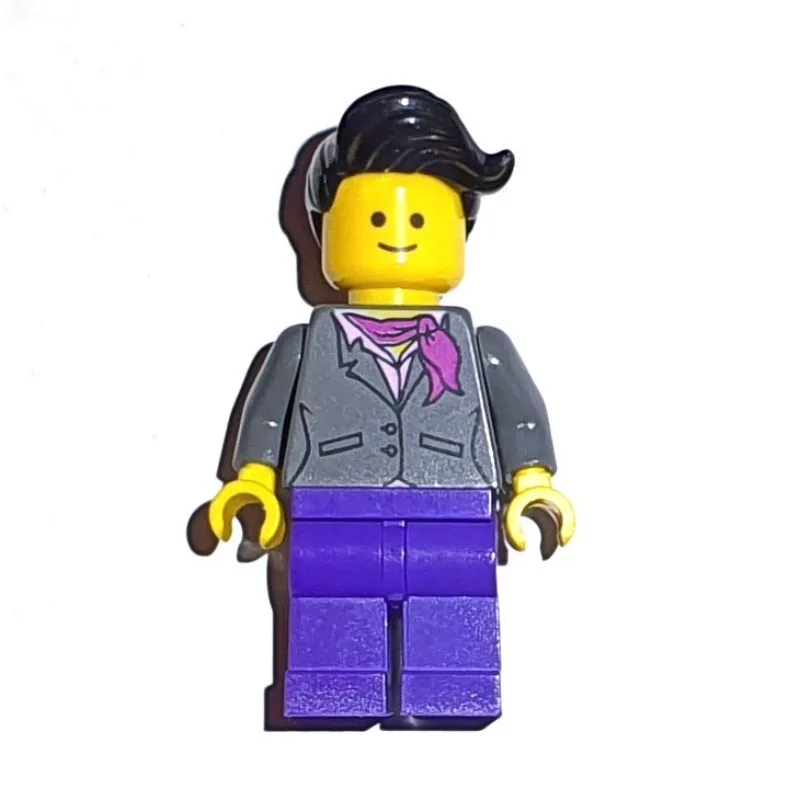 Dark Bluish grey Torso, Jacket, Dark Purple L… — minifigurine LEGO | Brick Broker