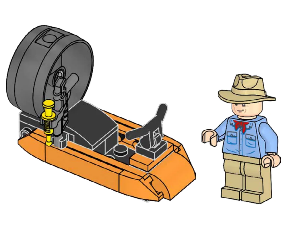 LEGO 122508 Alan Grant et Bateau à Hélice - prix | Brick Broker
