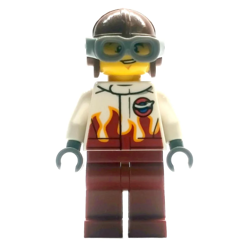 Pilot, White and Dark Red Jumpsuit, Helmet wi… — minifigurine LEGO | Brick Broker
