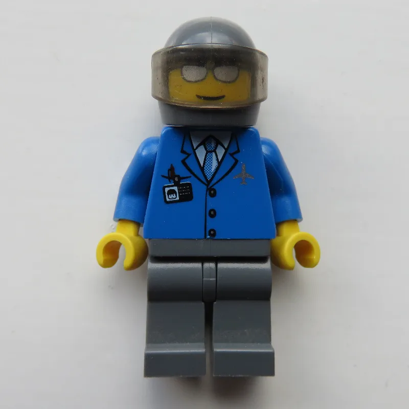 Pilot, Blue Jacket with Plane Logo and Blue T… — minifigurine LEGO | Brick Broker