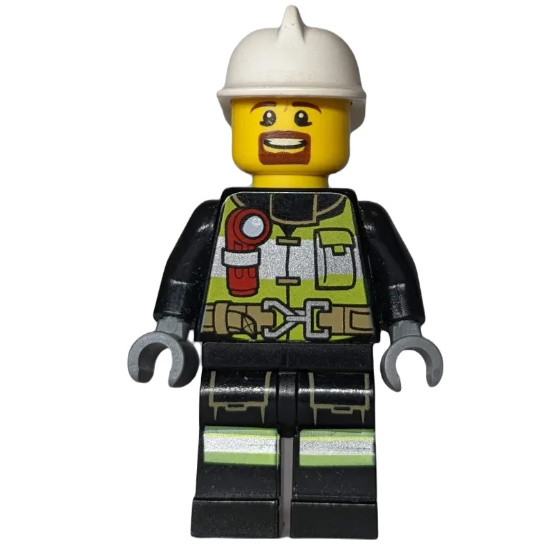 Fireman, Safety Vest with Flashlight, Pocket,… — minifigurine LEGO | Brick Broker
