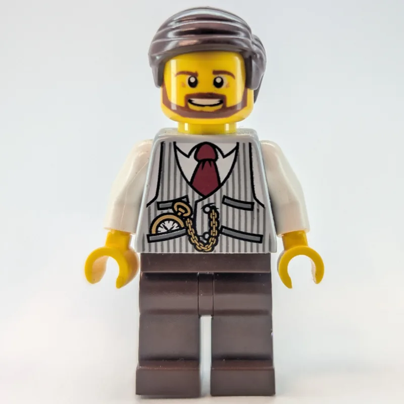 Light Bluish Grey Torso, Dark Brown Legs, Dar… — minifigurine LEGO | Brick Broker