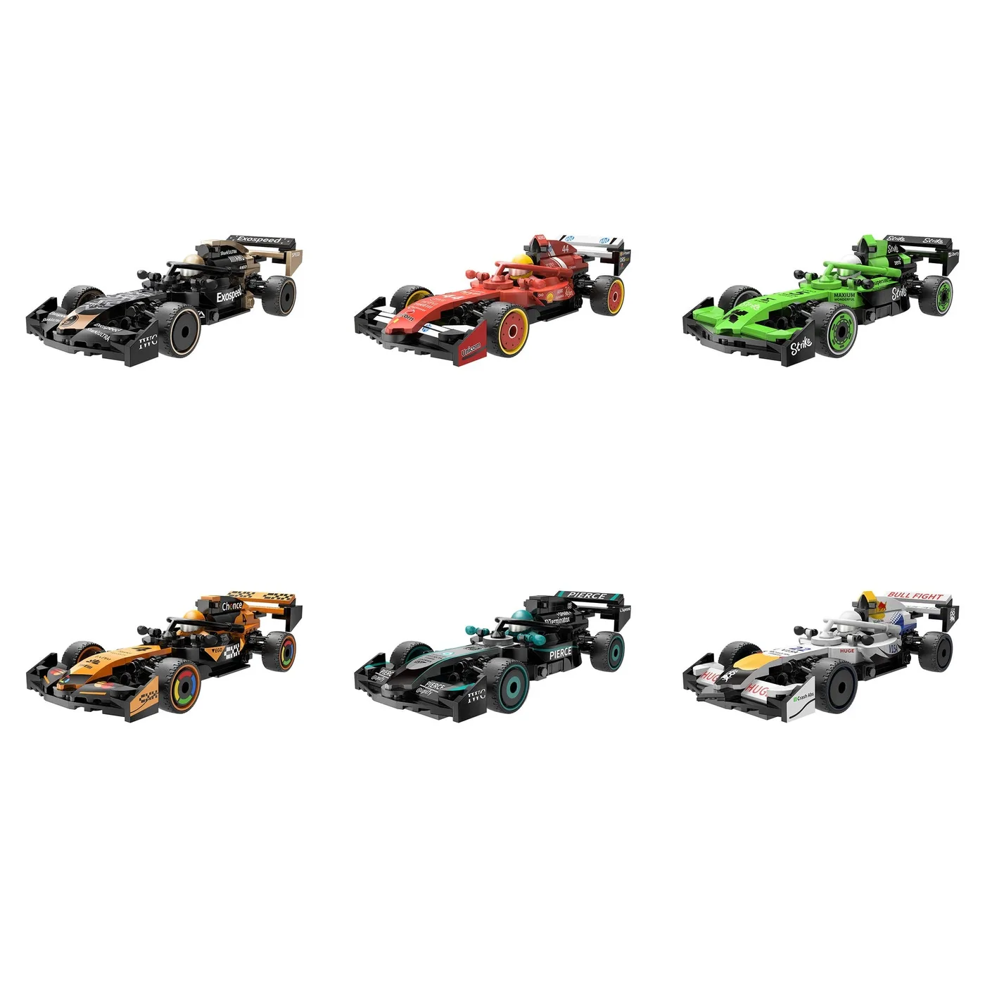 JIESTAR Kit de 6 voitures de course iBlock (JS-IB1076) - prix | Brick Broker