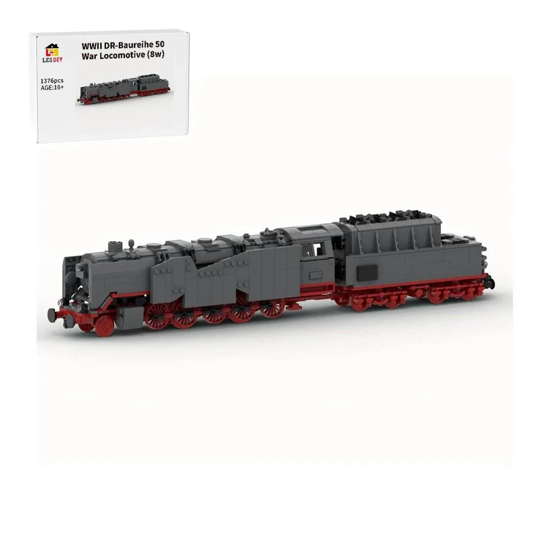LesDiy Locomotive de guerre DR Série 50 de la Seconde Guerre mondiale (LESDIY-3444764) - prix | Brick Broker