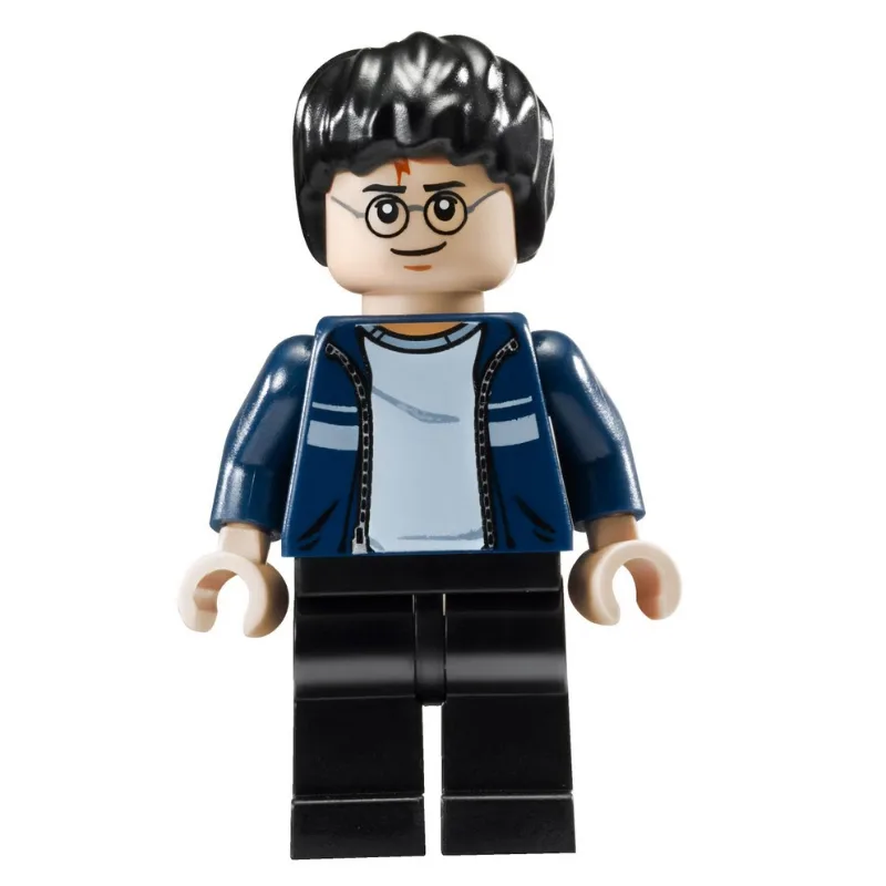 Harry Potter, Open Dark Blue Jacket over Whit… — minifigurine LEGO | Brick Broker