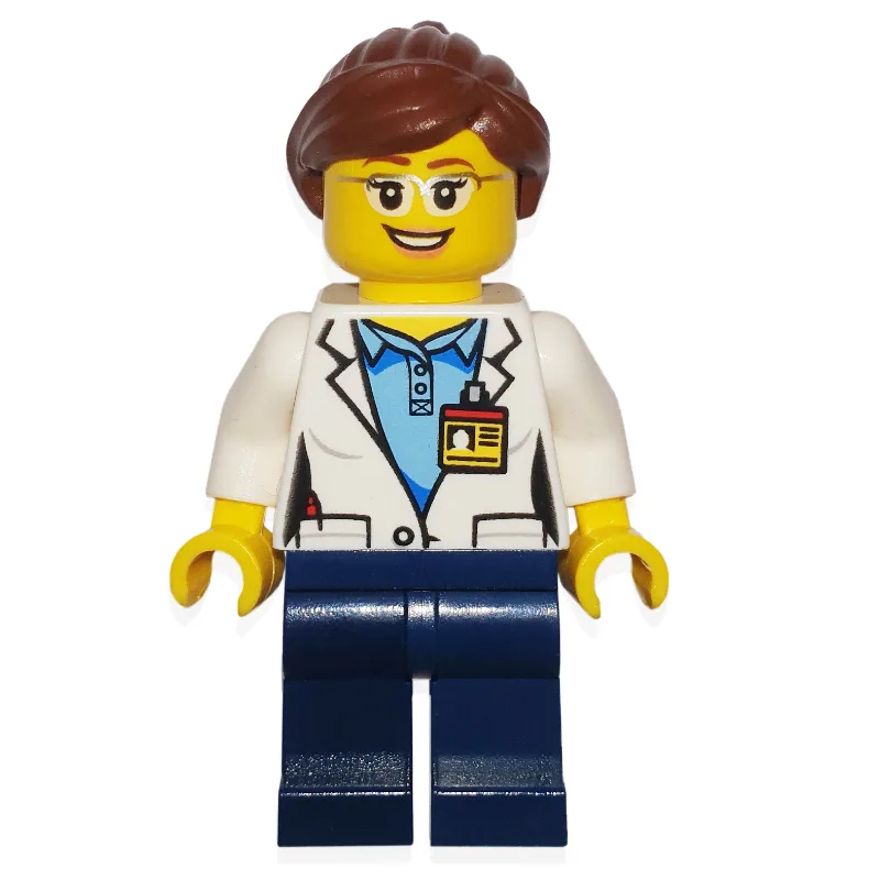 Scientist, Dark Blue Legs, Name Badge, Glasse… — minifigurine LEGO | Brick Broker