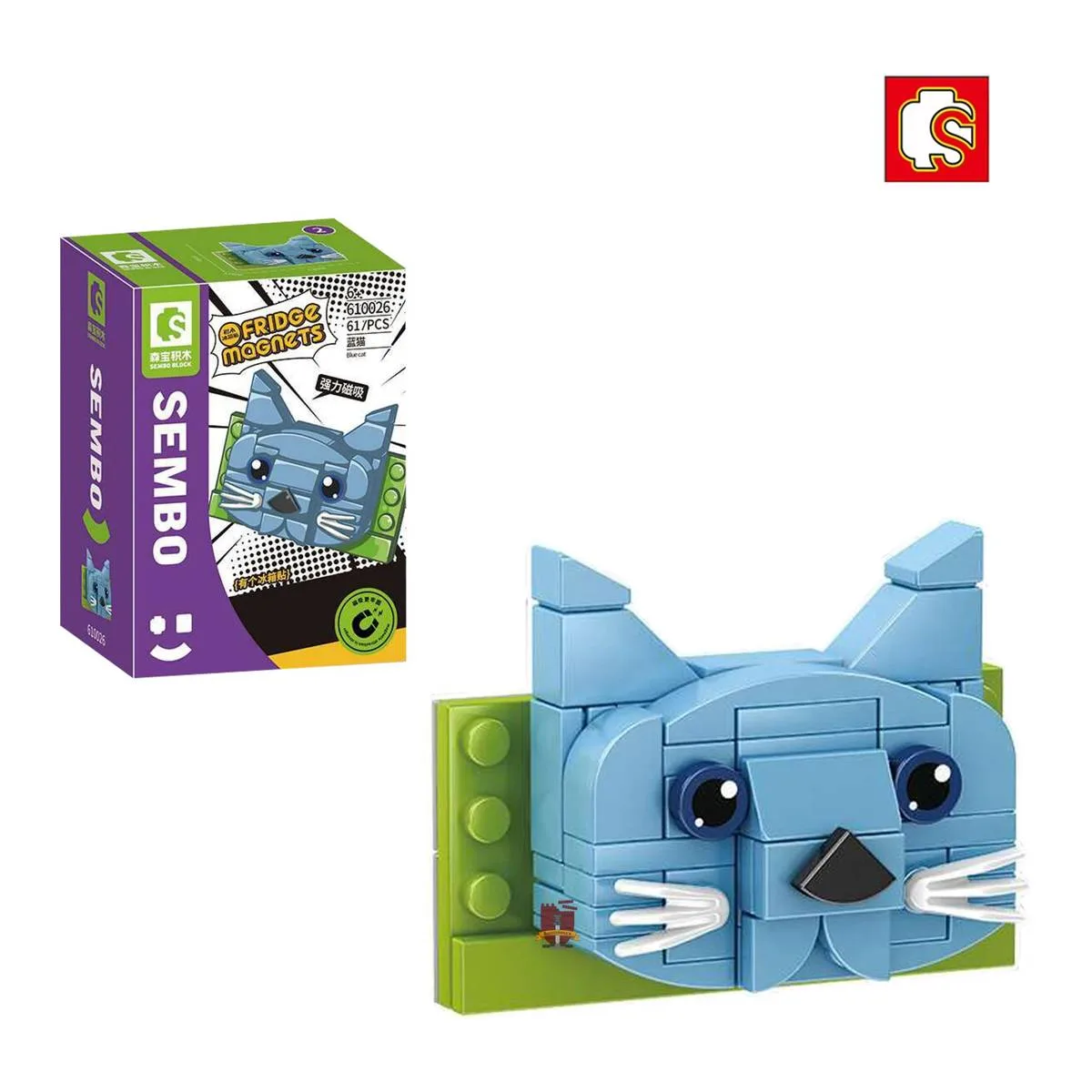 Sembo Aimant réfrigérateur chat bleu (SEM-610026) - prix | Brick Broker