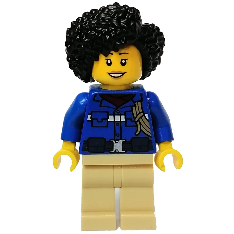 Maya - Blue Torso, Tan Legs, Black Hair — minifigurine LEGO | Brick Broker