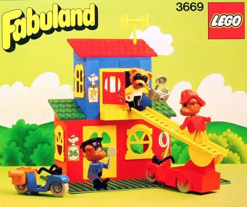 LEGO 3669 Caserne de Pompiers et de Police - prix | Brick Broker