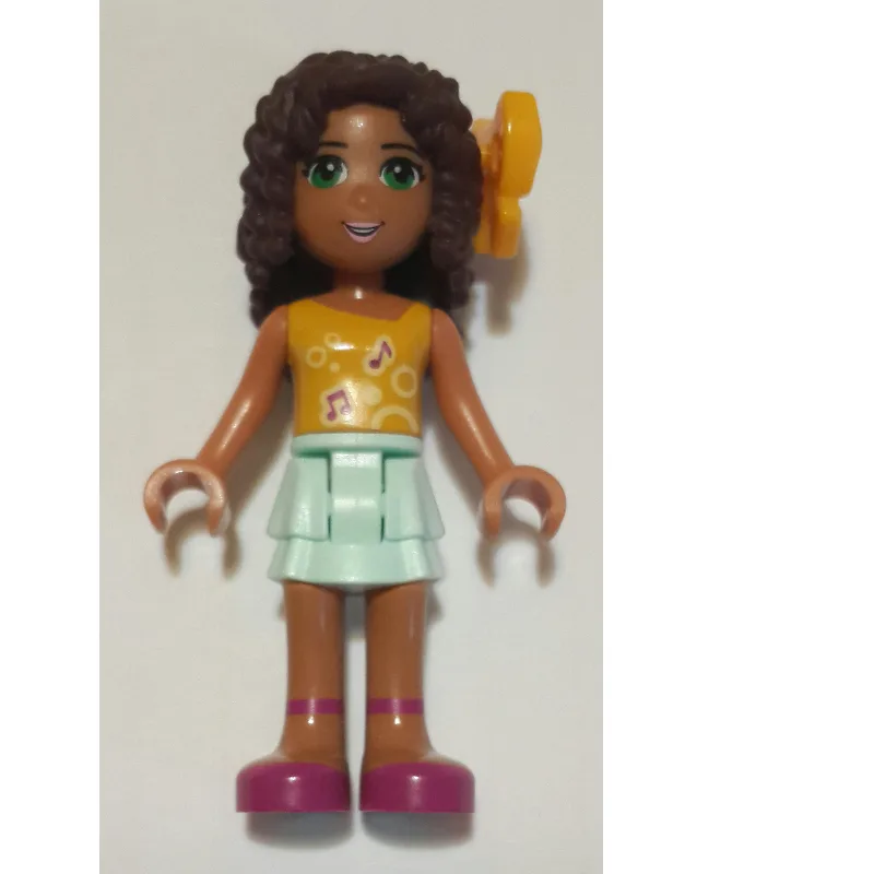 Andrea - Bright Light Orange Top, Light Aqua… — minifigurine LEGO | Brick Broker