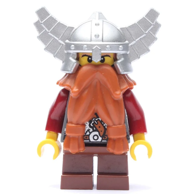 Dwarf, Dark Orange Beard, Metallic Silver Win… — minifigurine LEGO | Brick Broker