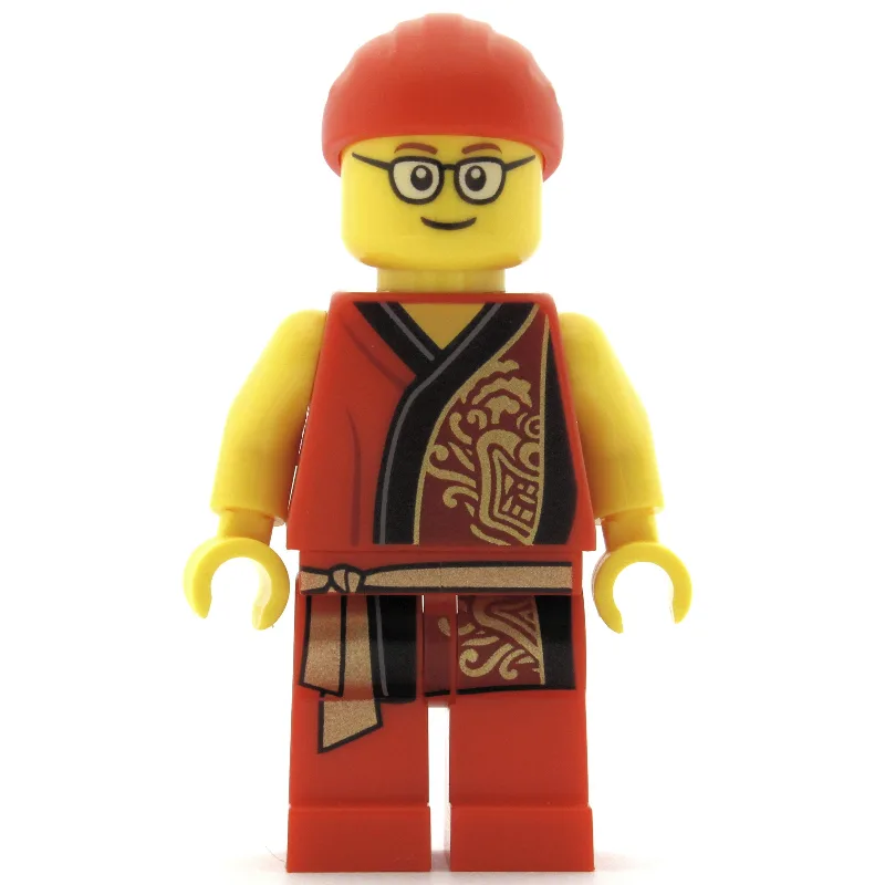 Man, Red Robe with Gold Sash Belt, Red Bandan… — minifigurine LEGO | Brick Broker