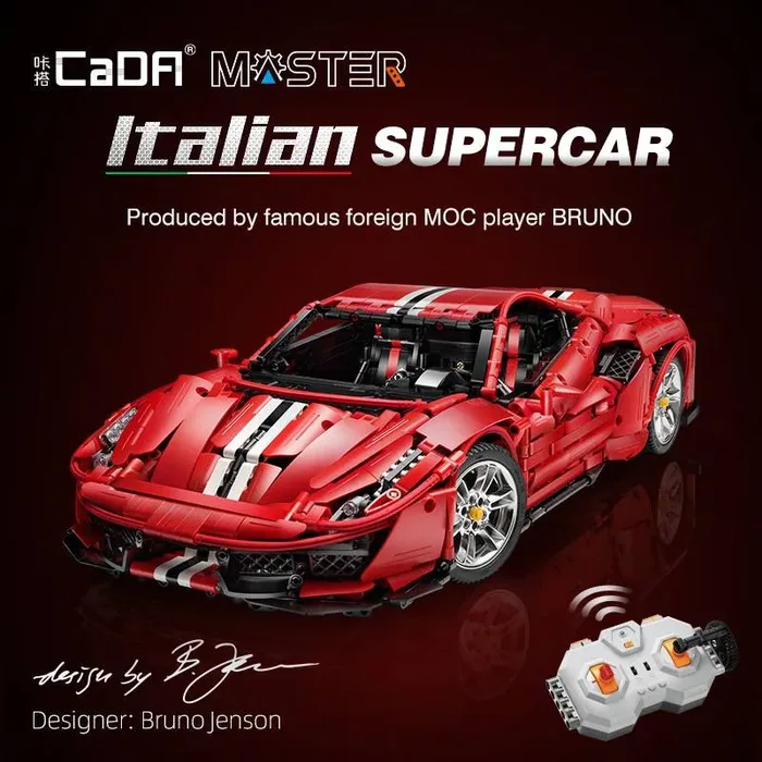 CaDA Supercar Rouge Italienne - Statique (C61043W) - prix | Brick Broker