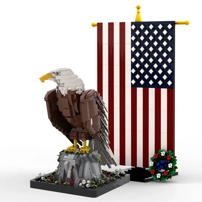 LesDiy Pygargue à tête blanche avec drapeau (LESDIY-3567047) - prix | Brick Broker
