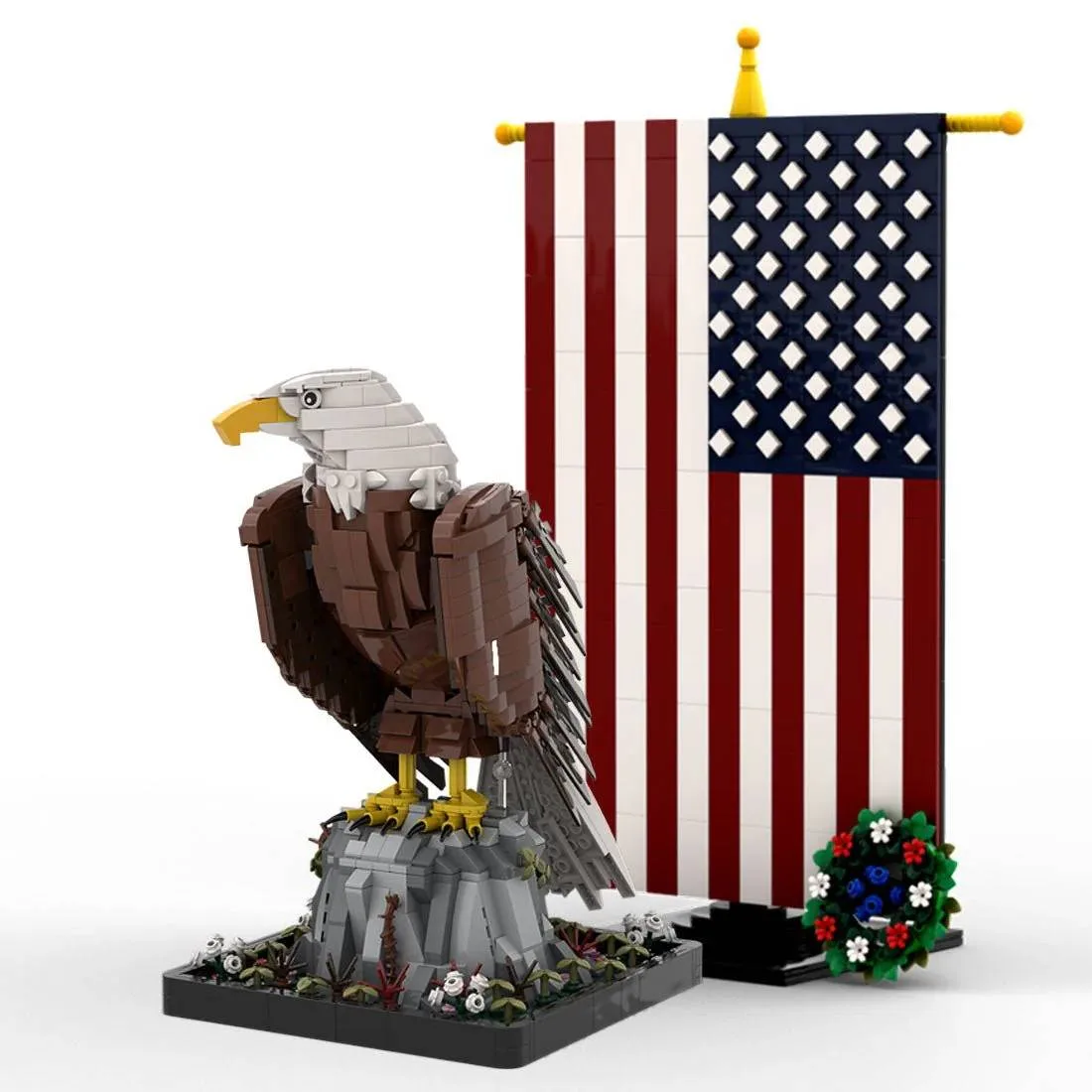 LesDiy Pygargue à tête blanche avec drapeau (LESDIY-3567047) - prix | Brick Broker