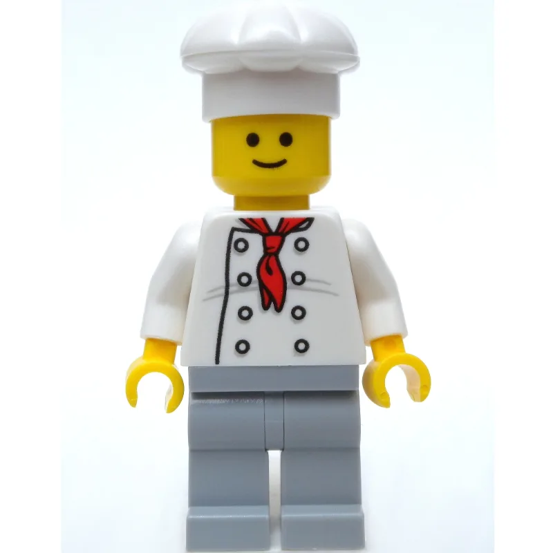 Chef, Red Neckerchief, Light Bluish Gray Legs — minifigurine LEGO | Brick Broker