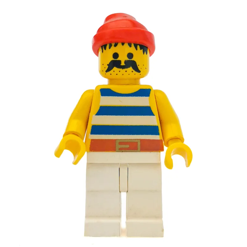 Pirate - Blue Stripes, White Legs, Red Bandan… — minifigurine LEGO | Brick Broker