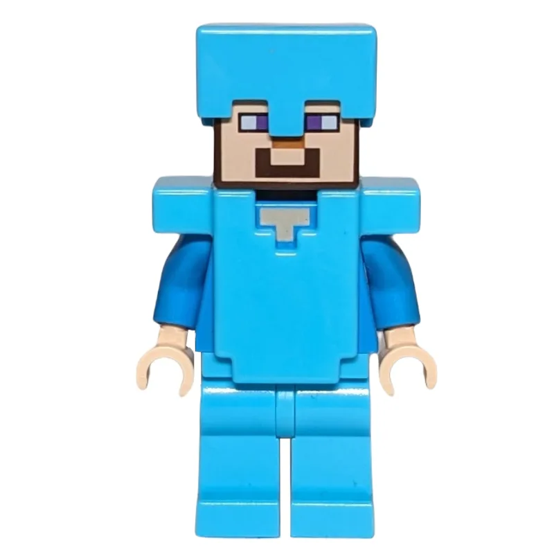 Steve in Medium Azure Helmet and Armor — dans quels sets LEGO ? (fig-006483) | Brick Broker