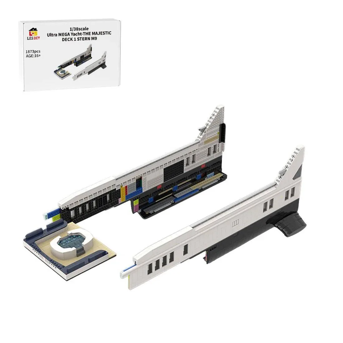 LesDiy Ultra MEGA Yacht - Partie 2 - Module 9 - Pont 1 - Poupe (LESDIY-3655872) - prix | Brick Broker